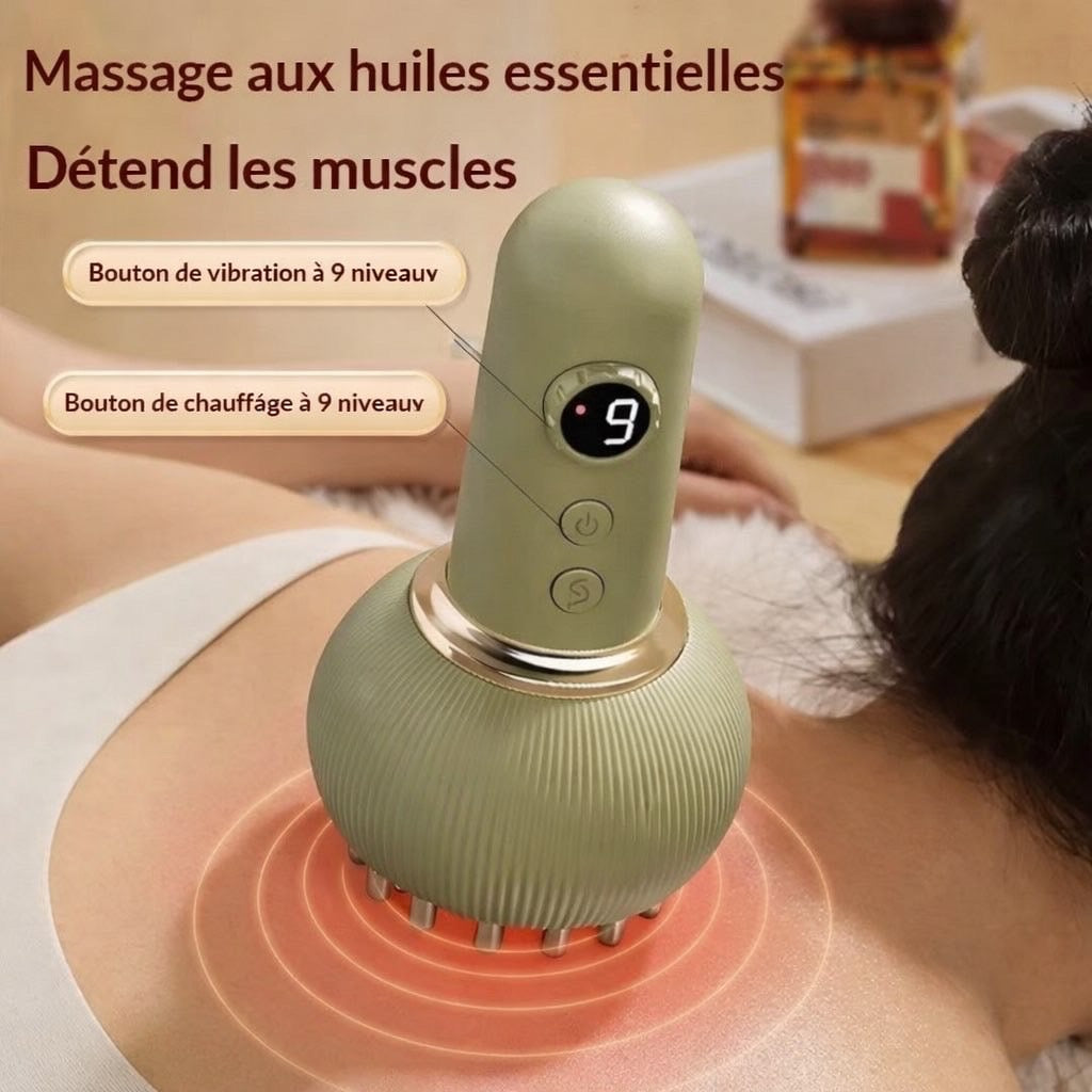 Appareil de massage chauffant pour jambes avec Gua Sha